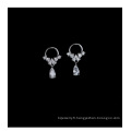 Shangjie OEM Joyas Fashion Femmes 925 Boucles d&#39;oreilles en argent Deny Crstal Zircon Fleur Boucles d&#39;oreilles